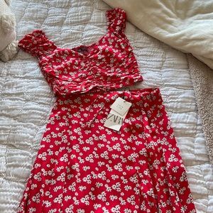 Zara two piece, floral SET